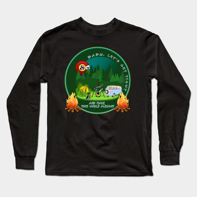 GET TIGHT - SCI - String Cheese Incident - Camping Bonfire Long Sleeve T-Shirt by Shayna